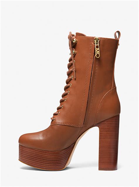 michael kors natasha boot|Natasha Leather Platform Boot .